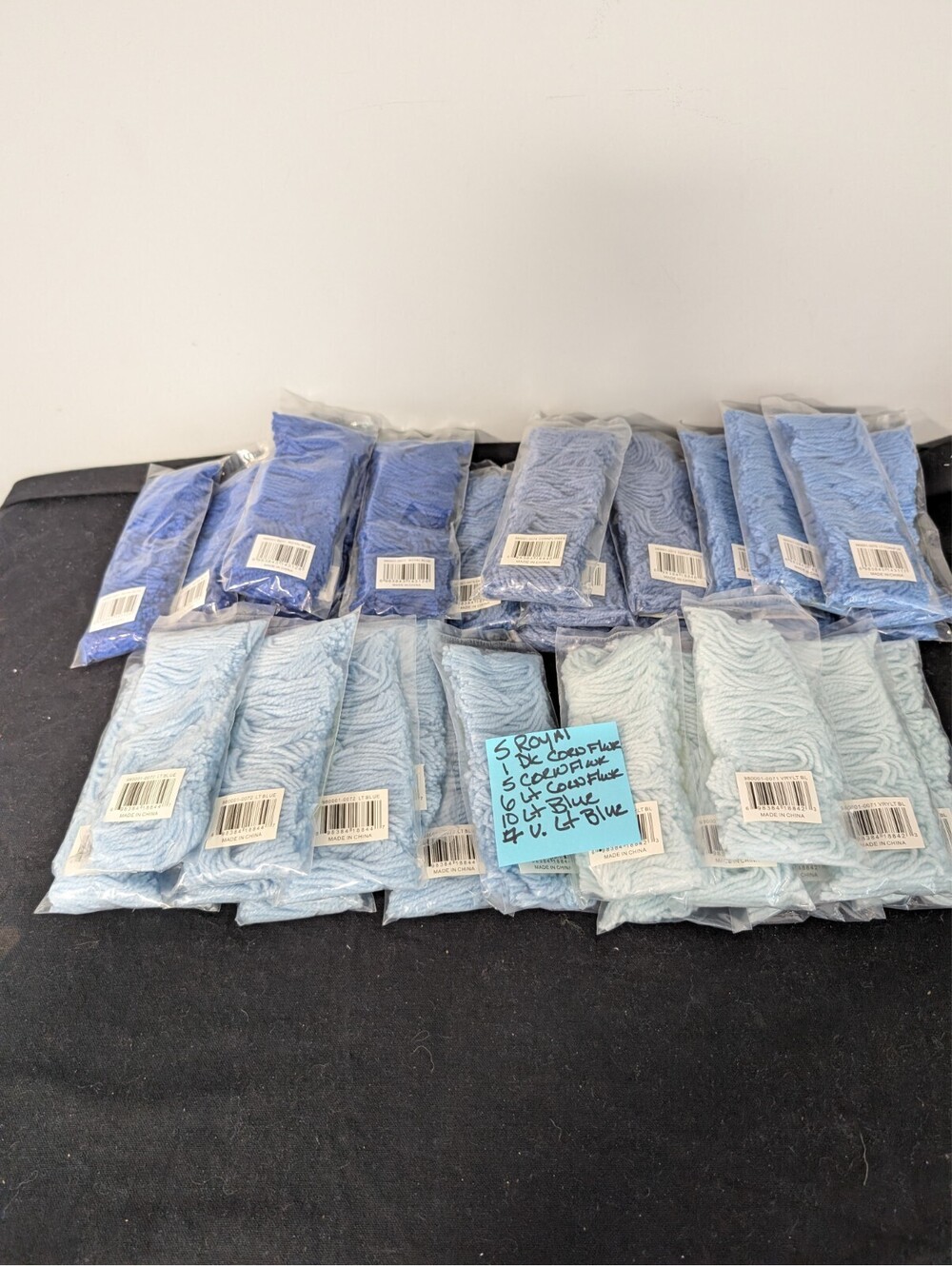 31 Packs Sunrise Latch Hook Rug Yarn Blue Spectrum Pre-Cut Acrylic Gradients